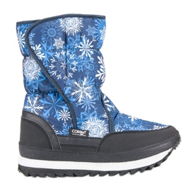 Warm winter snow boots blue