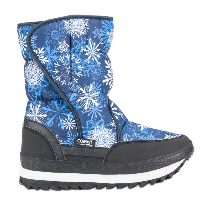 Warm winter snow boots blue