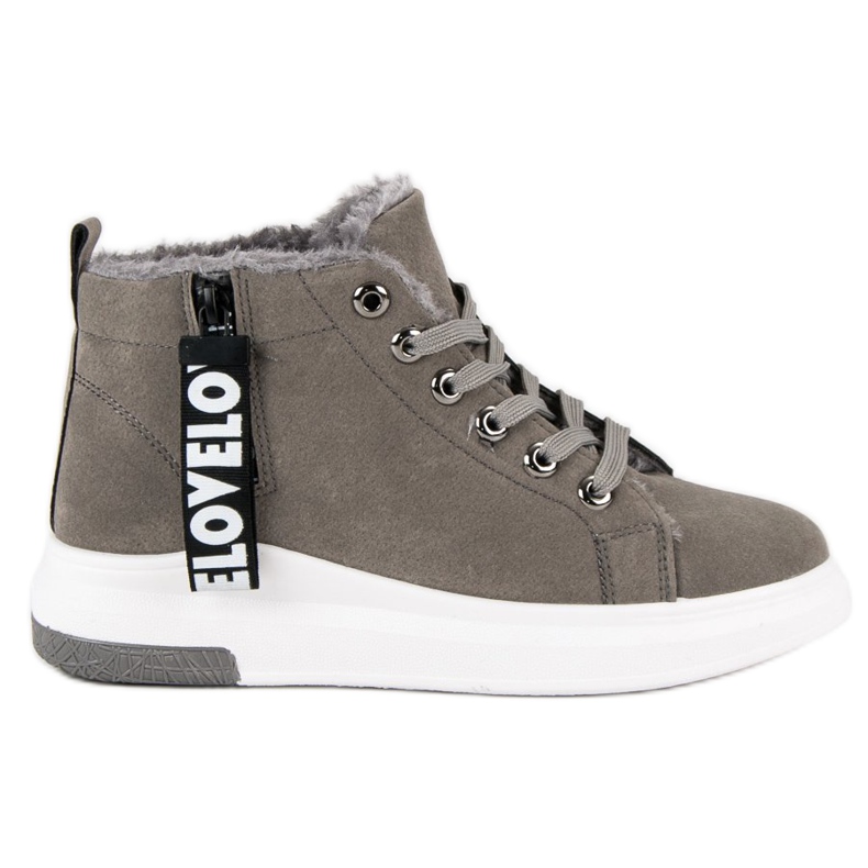 Warm gray sneakers grey