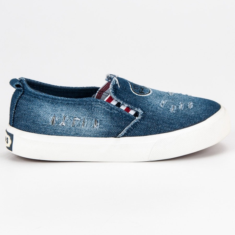 Slip-on jeans sneakers blue