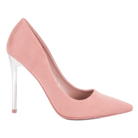 Seastar Powder Suede Heels pink