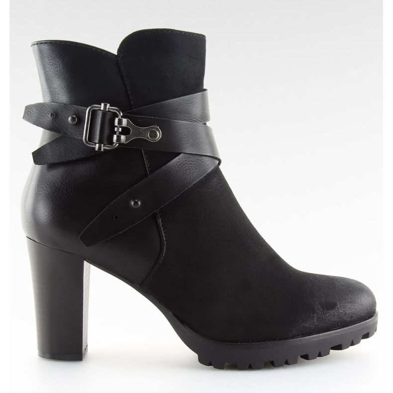High-heeled boots black 8287 Black