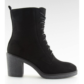 Lace-up high heels black 3638 Black