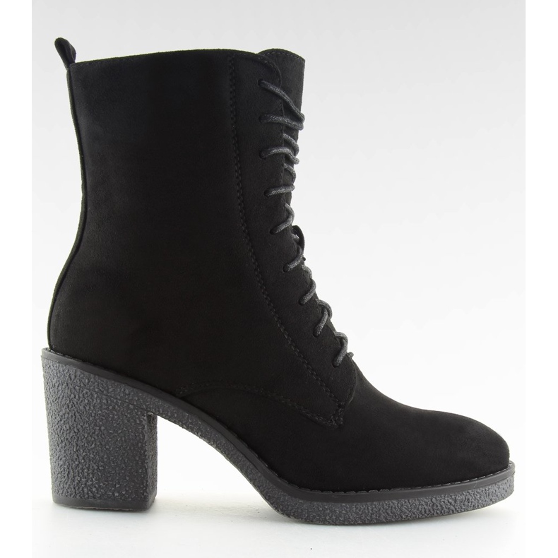 Lace-up high heels black 3638 Black
