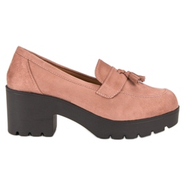 Ch. Creation Stylish moccasin shoes pink