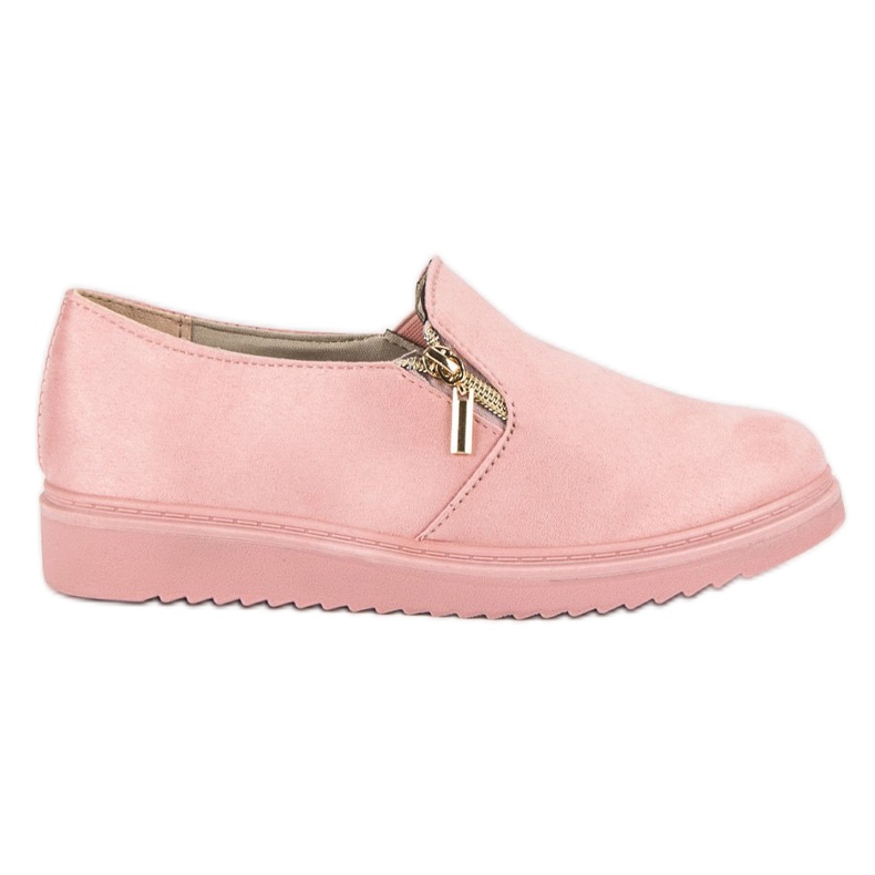Pink Suede Slipons