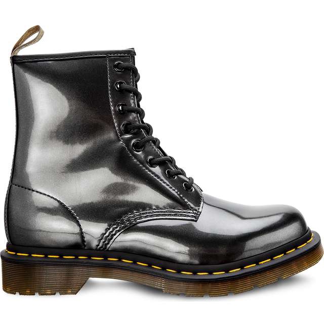 Dr. Martens Vegan 1460 Chrome Gunmetal Chrome Paint Metallic grey