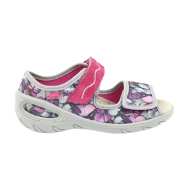 Befado children's shoes sandals leather insole 433X029 violet grey pink Befado children's shoes sandals leather insole 433X029 violet grey pink