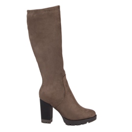 Super Mode Suede Platform Boots brown Super Mode Suede Platform Boots brown