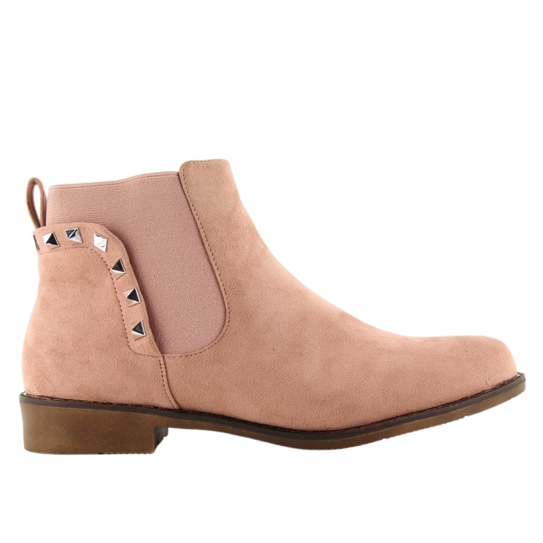Suede Chelsea boots with F175 Pink studs
