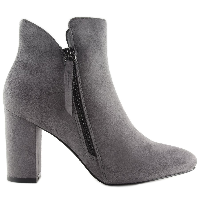 Gray high-heeled boots 6900 Gray grey