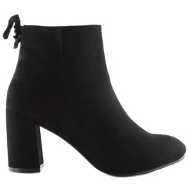 Black high-heeled boots 7357-GA Black