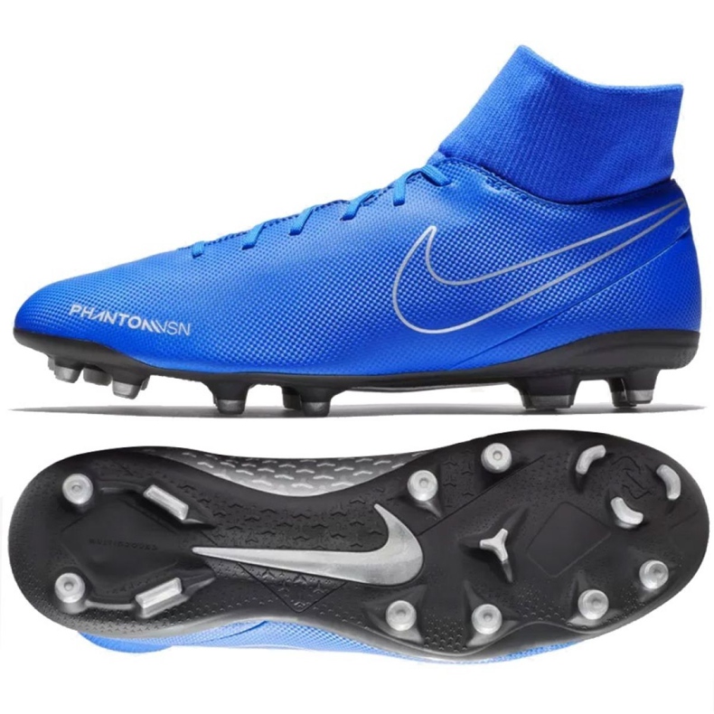 Nike Phantom Vsn Club Df FG / MG M AJ6959-400 football shoes blue blue Nike Phantom Vsn Club Df FG / MG M AJ6959-400 football shoes blue blue