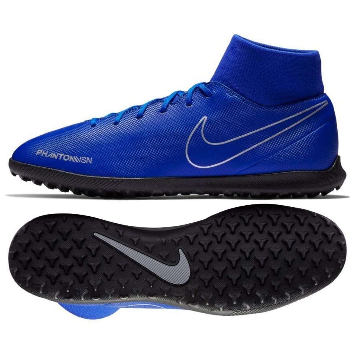 Nike Phantom Vsn Club Df Tf M AO3273 400 football shoes blue multicolored