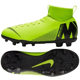Nike Mercurial Superfly 6 Club Mg Jr AH7339-701 football shoes green green Nike Mercurial Superfly 6 Club Mg Jr AH7339-701 football shoes green green