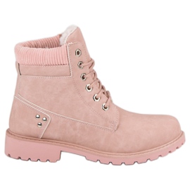 Pink insulated boots