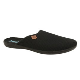 Corduroy slippers Adanex 21115 black
