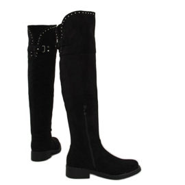 Black musketeer boots 7573-PG Black