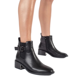 Classic boots with a belt black