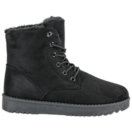 Forever Folie Warm suede boots black