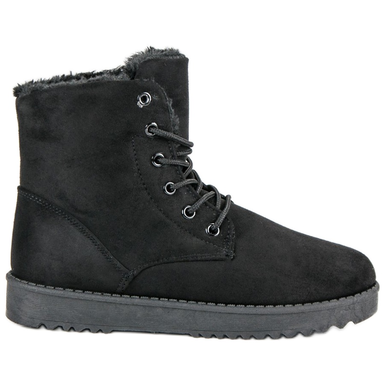 Forever Folie Warm suede boots black