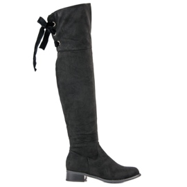 Queen Vivi Suede thigh boots black Queen Vivi Suede thigh boots black