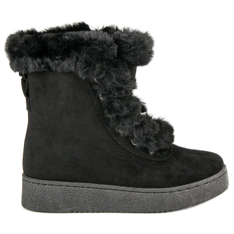 Warm winter boots black