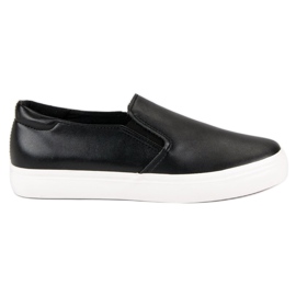Black Slip On Sneakers