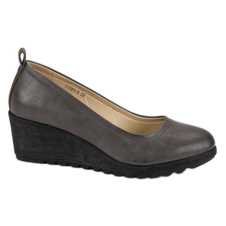 J. Star Gray Wedge Pumps grey