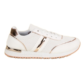 Openwork Sport Shoes white yellow