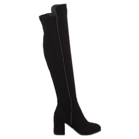 Black high-heeled boots 0-278 Black