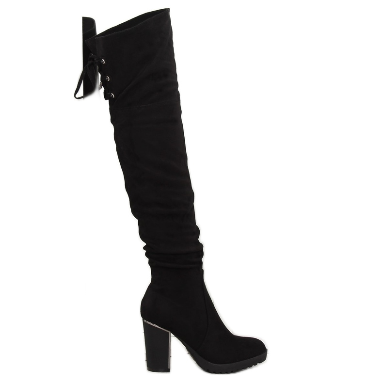 Black high-heeled boots 1137-GG Black