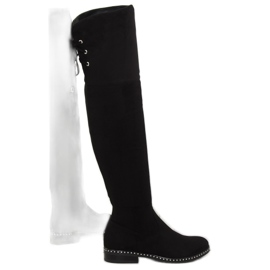 Black women's thigh boots 7538-PG Black Black women's thigh boots 7538-PG Black