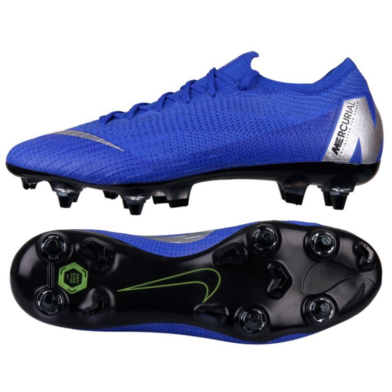 Nike Mercurial Vapor 12 Elite SG Pro AC M AH7381-400 soccer shoes blue