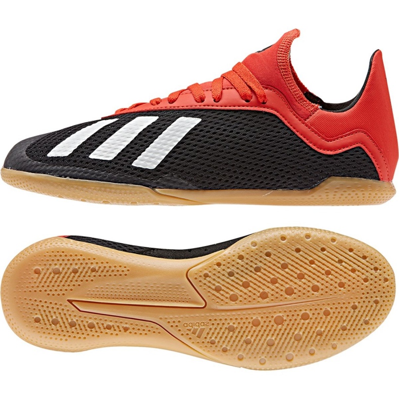 Indoor shoes adidas X 18.3 Fg Jr BB9395 black multicolored