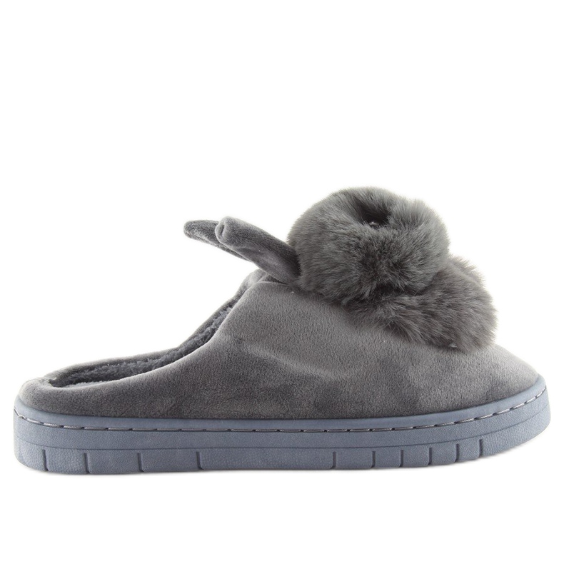 Gray slippers bunnies gray MA01 Gray grey