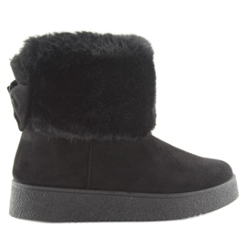 LV58 Black women's black snow boots