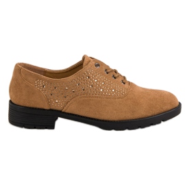Camel suede shoes brown