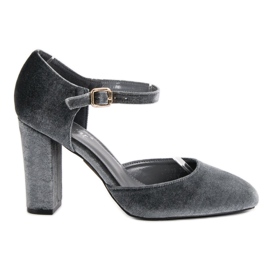 Seastar Silver Velor Pumps grey