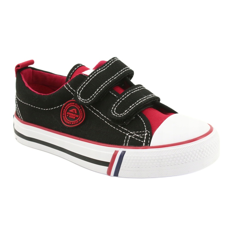 American Children's American Club LH62 Velcro black sneakers American Children's American Club LH62 Velcro black sneakers