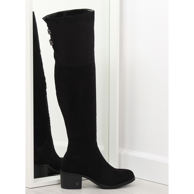 Black high-heeled boots BH131-HB Black