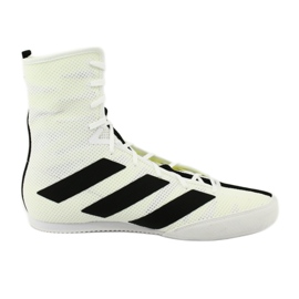 Adidas Box Hog 3 boxing shoes white black yellow Adidas Box Hog 3 boxing shoes white black yellow