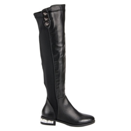 Super Me Black Boots Over The Knee
