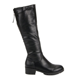Super Me Comfortable knee-length boots black