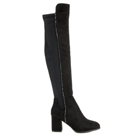 Super Me Black suede boots