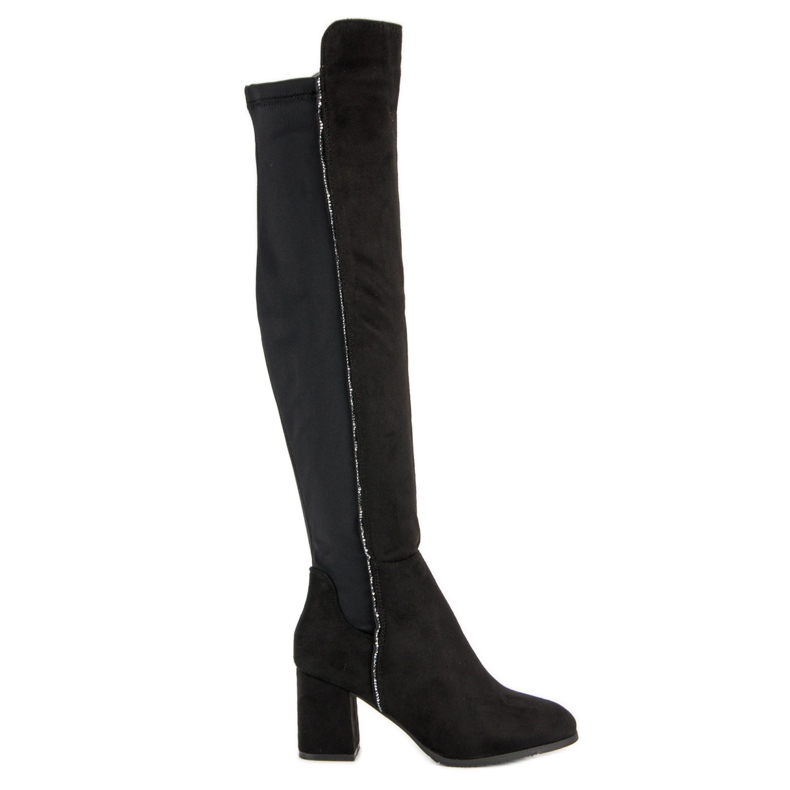 Super Me Black suede boots