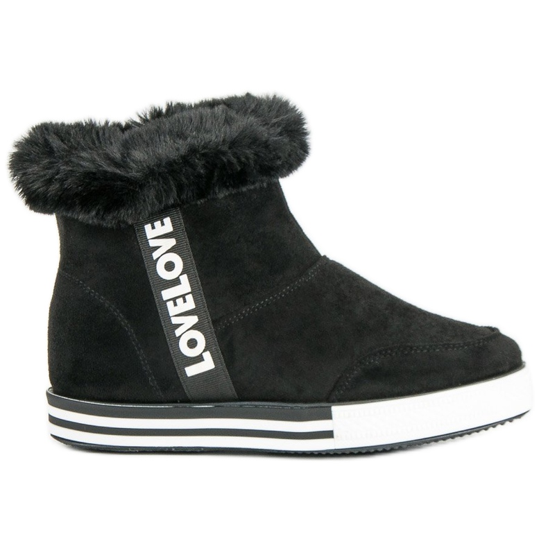 Ideal Shoes Insulated High Sneakers black