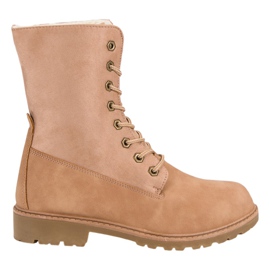 Super Me Lace-up boots pink