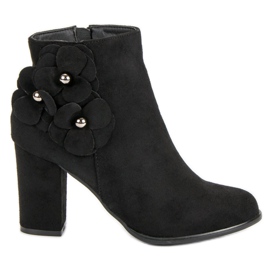 Suede Booties On A Bar black Suede Booties On A Bar black