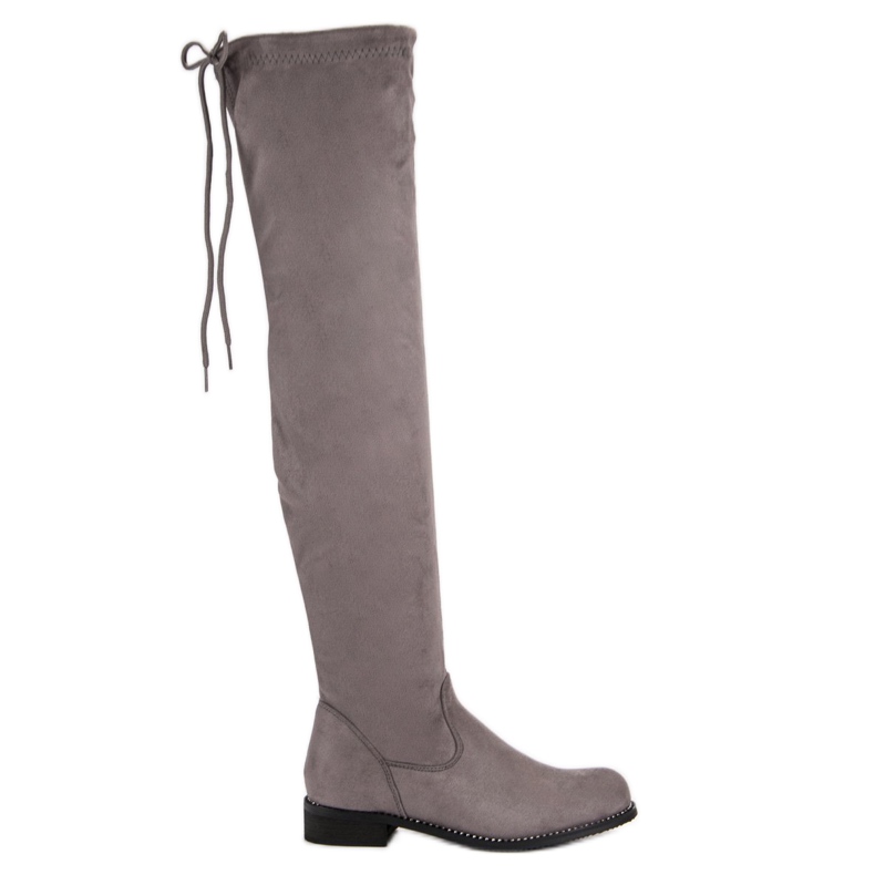 Super Me Fashionable over the knee boots grey Super Me Fashionable over the knee boots grey